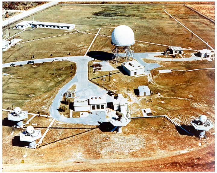 A 1950s Nike Hercules integrated fire-control radar installation.